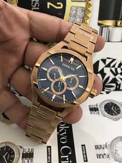 INVICTA-ROSE GOLD-A. P STYLE-NEW ORIGINAL WATCH-RADO-OMEGA-ROLEX-TISSOT