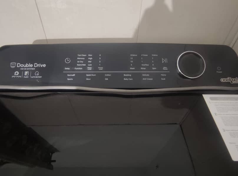 "Haier 12Kg Top Load Washer HS-120-B1978S9 with DD Inverter Motor" 0