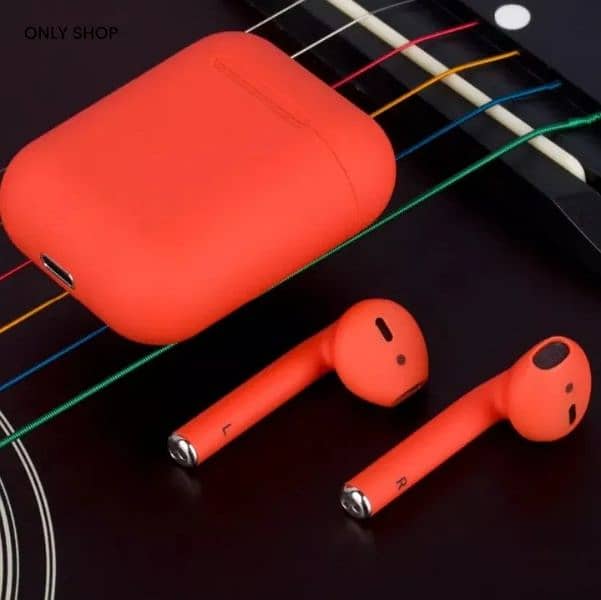 i12 earbuds red colour full new condition for sale 1