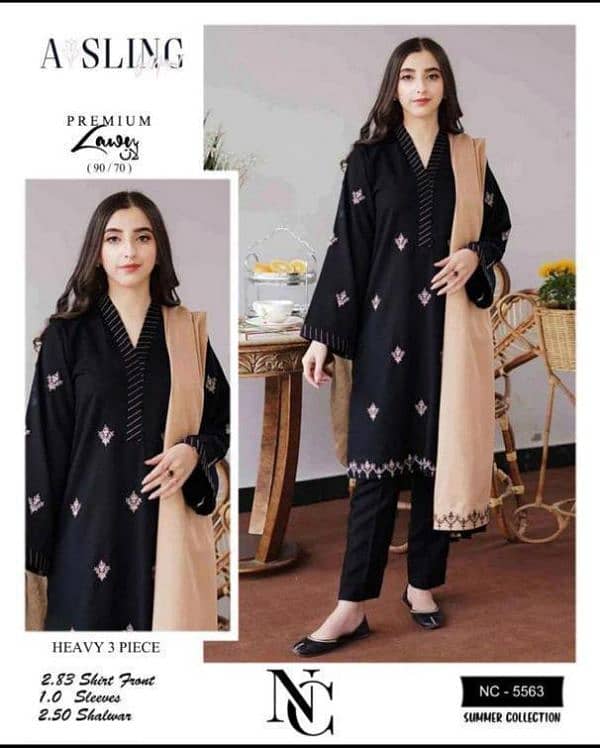 3 pc dhanak unstitched embroidered suit 8