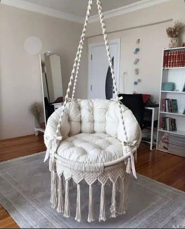 New Swing Chair Jhoola, Single & Double, Macrame Jhula, Hanging, COD 11