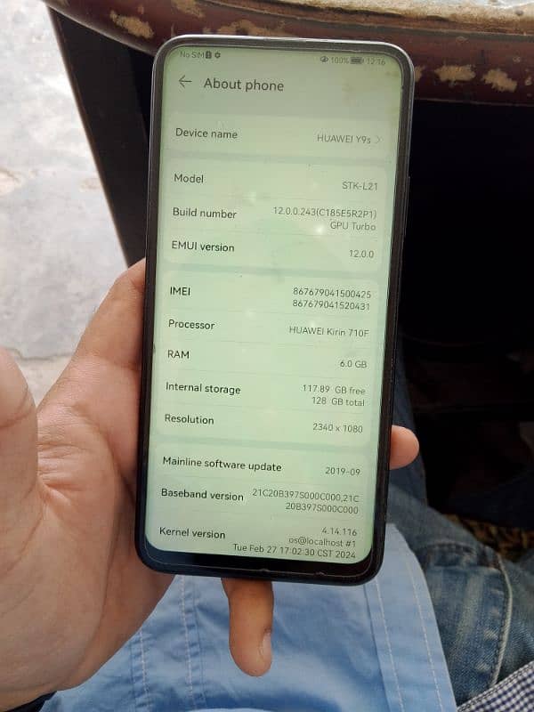 Huawei y9s 6gb ram (128 gb rom) 9