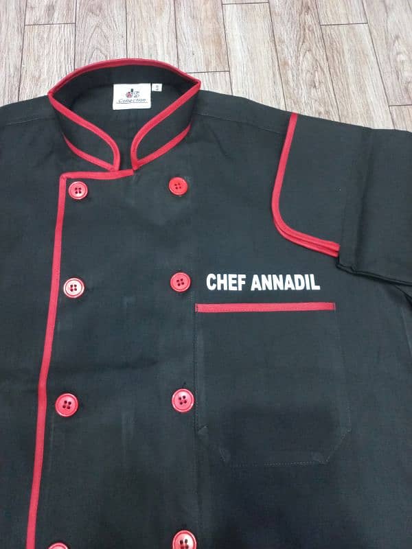 Chef Coat with customized logo and name print 1