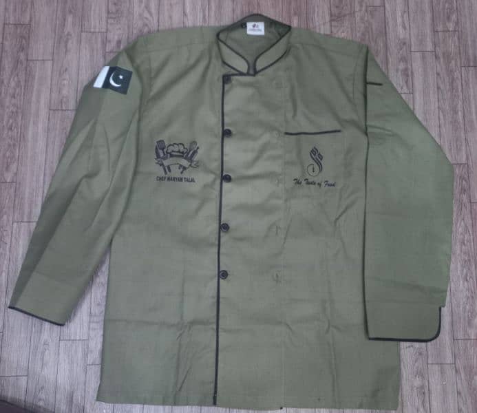 Chef Coat with customized logo and name print 3