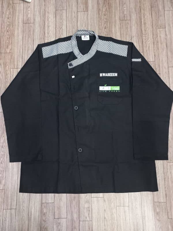 Chef Coat with customized logo and name print 5