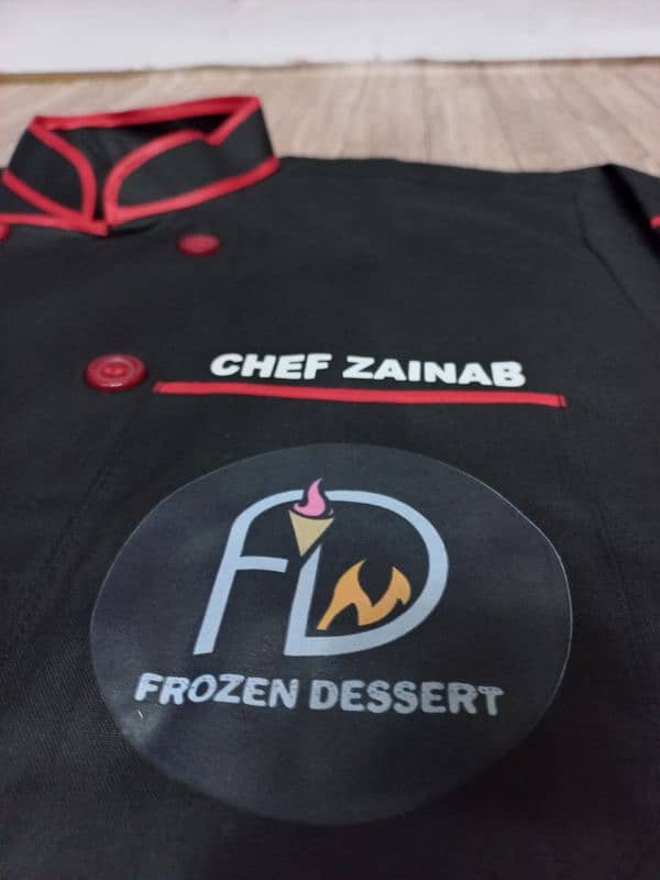 Chef Coat with customized logo and name print 6