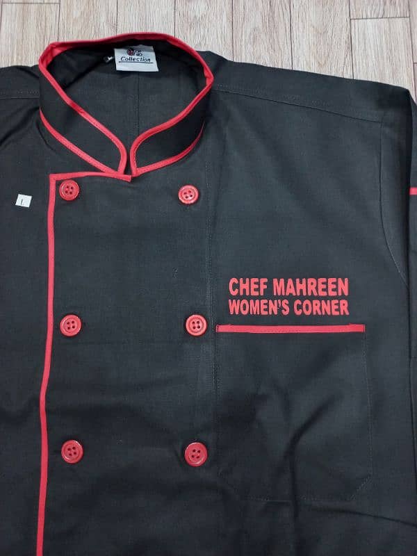 Chef Coat with customized logo and name print 7