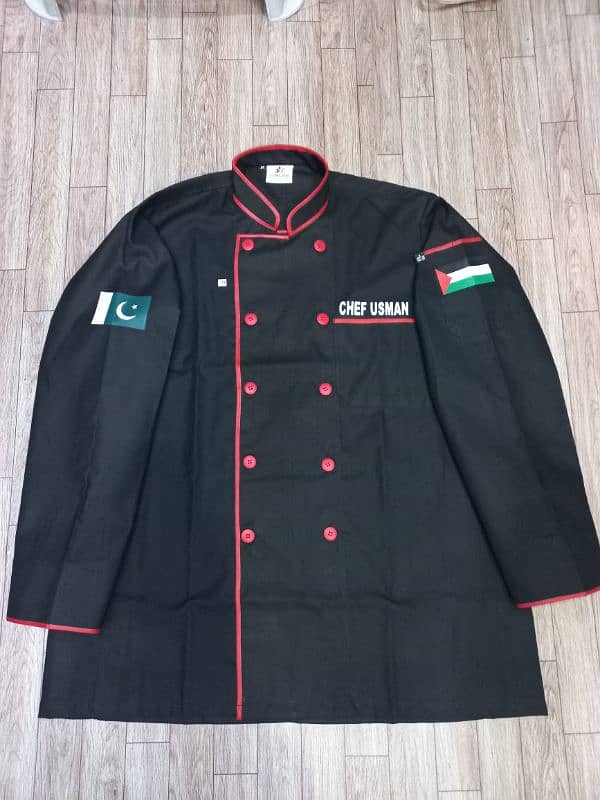 Chef Coat with customized logo and name print 8