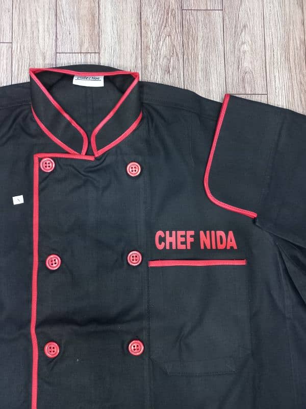 Chef Coat with customized logo and name print 9