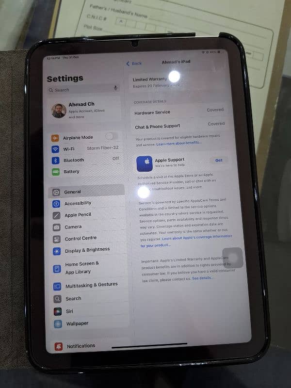 iPad mini 6     64 gb A15pro chip 7