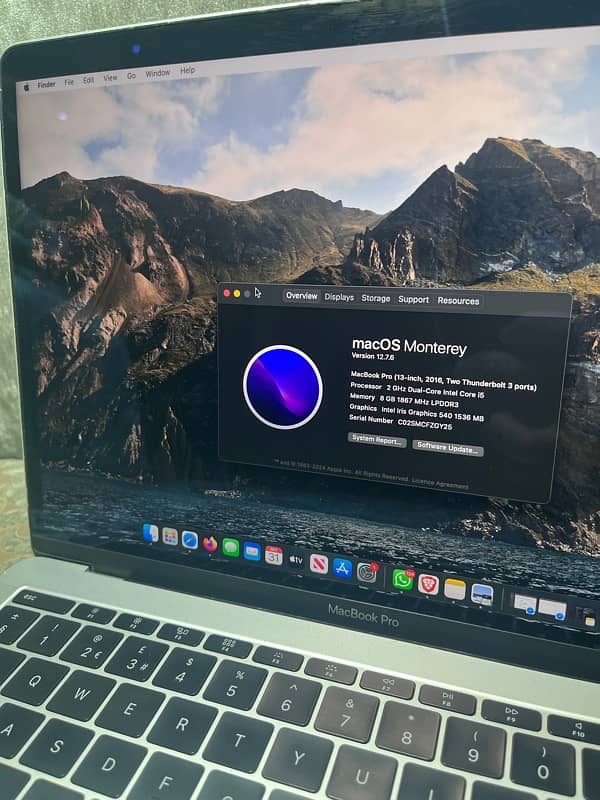 Macbook Pro 2016 13”  Core i5 8/256 4