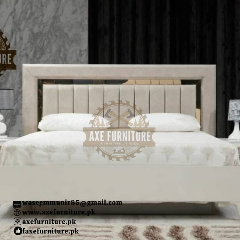 Queen Bed set/side tables/dressing table/home furniture/luxury bed 3