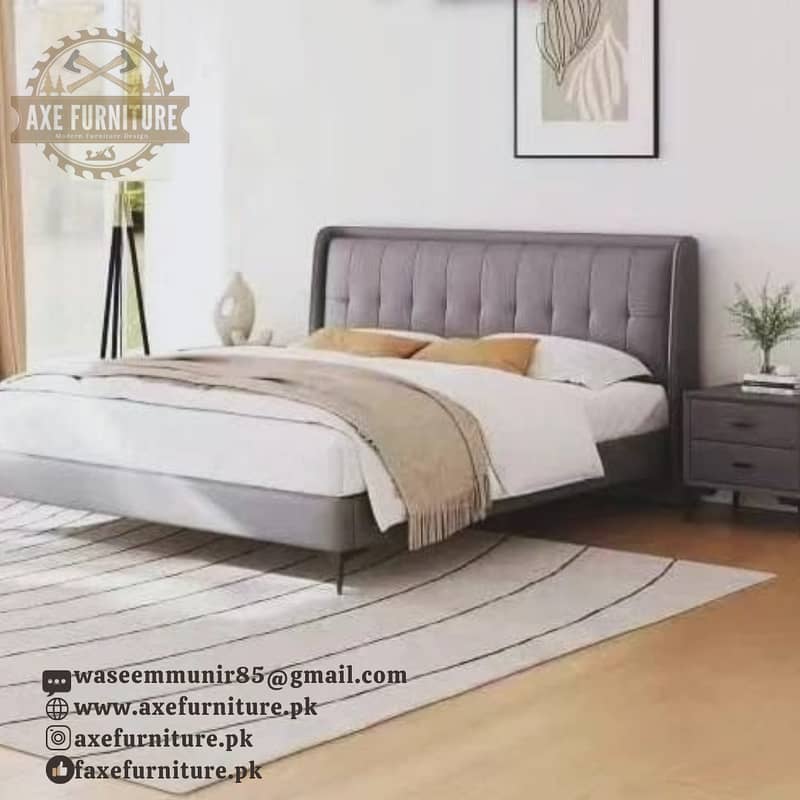 luxury bed/wooden bed set/single bed/double bed/side tables/dressing 1