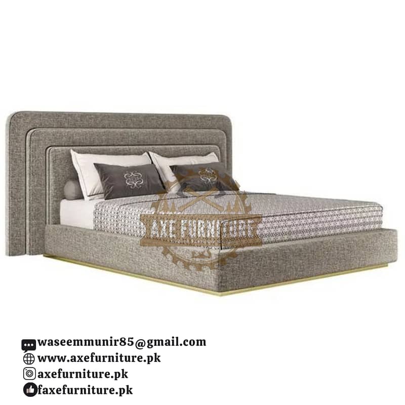 luxury bed/wooden bed set/single bed/double bed/side tables/dressing 14