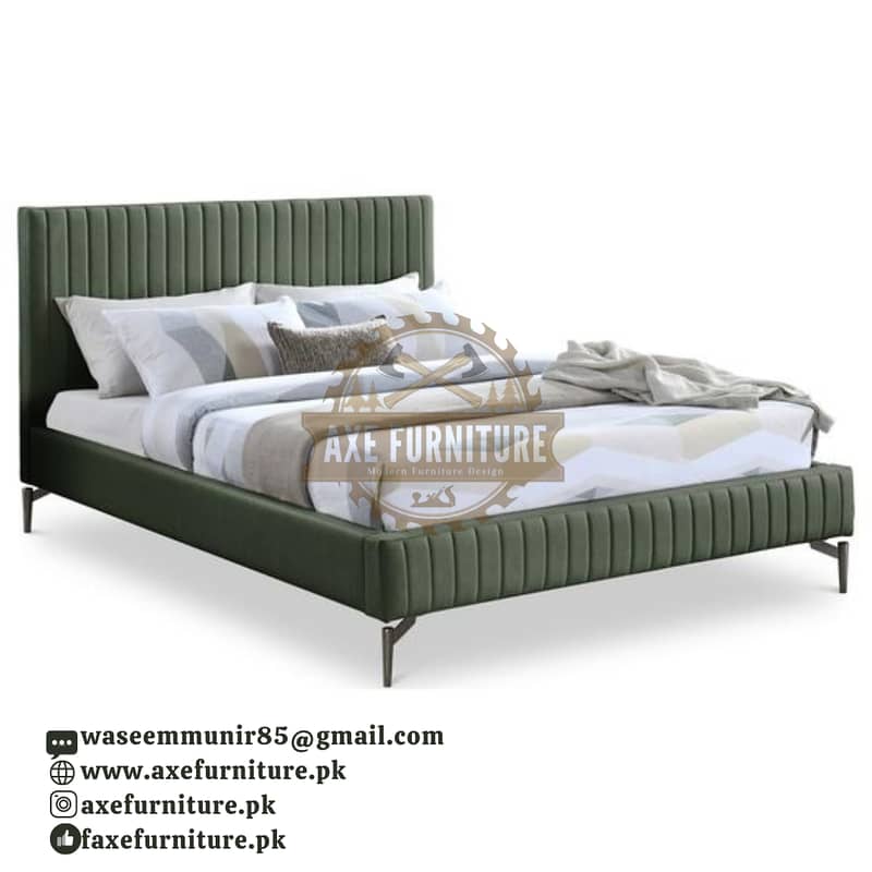 luxury bed/wooden bed set/single bed/double bed/side tables/dressing 17