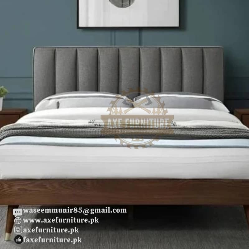 wooden bed set/single bed/double bed/side tables/bed dressing table 1