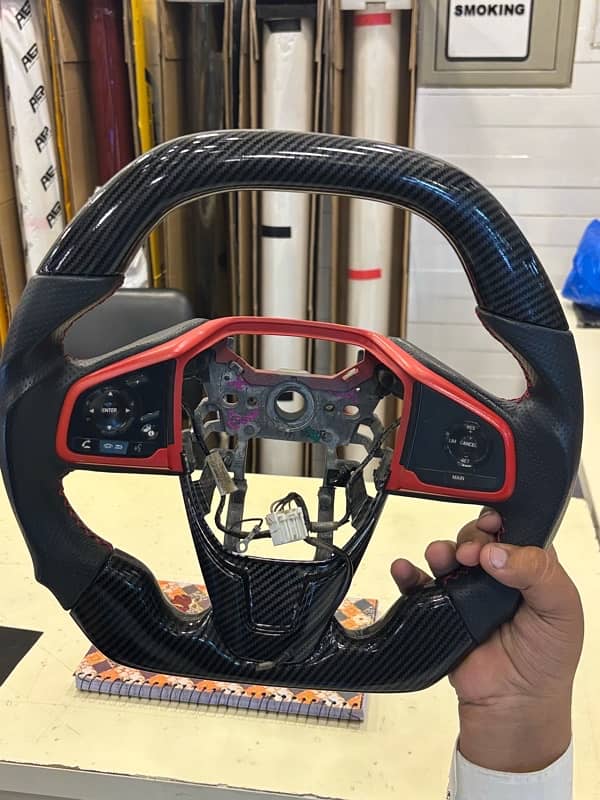 Honda Civic X Carbon Fiber steering 0