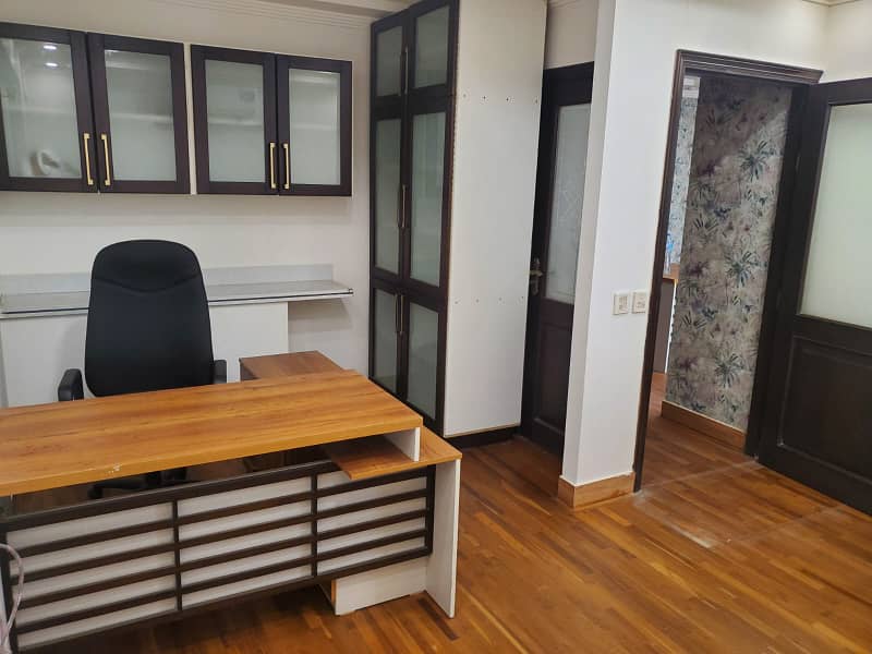 VIP LAVISH FURNISHED OFFICE FOR RENT WITH LIFT GLASS ELEVATION WITH EXCTIVE CHAMBER MAN ROAD FACING FRONT ENTRANCE RENT ALMOST FINAL NOTE 1 MONTH COMMISSION RENT SERVICE CHARGES MUST 4