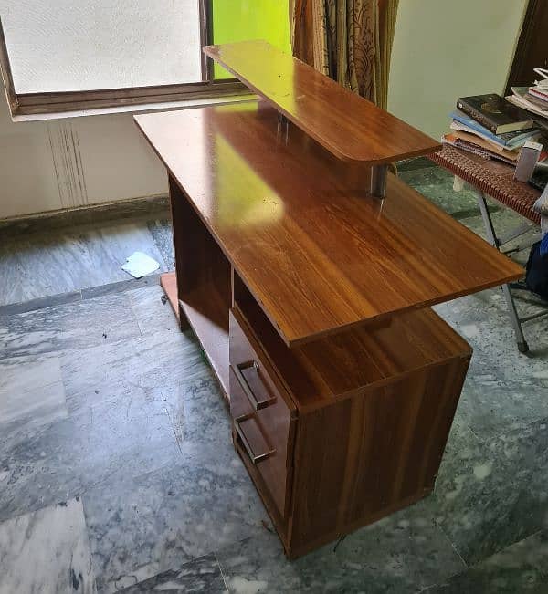 study table / computer table with an extended book shelf. 1