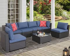 Garden Lawn Outdoor Patio Sofas, Rattan Seater 0