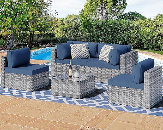 Garden Lawn Outdoor Patio Sofas, Rattan Seater 2