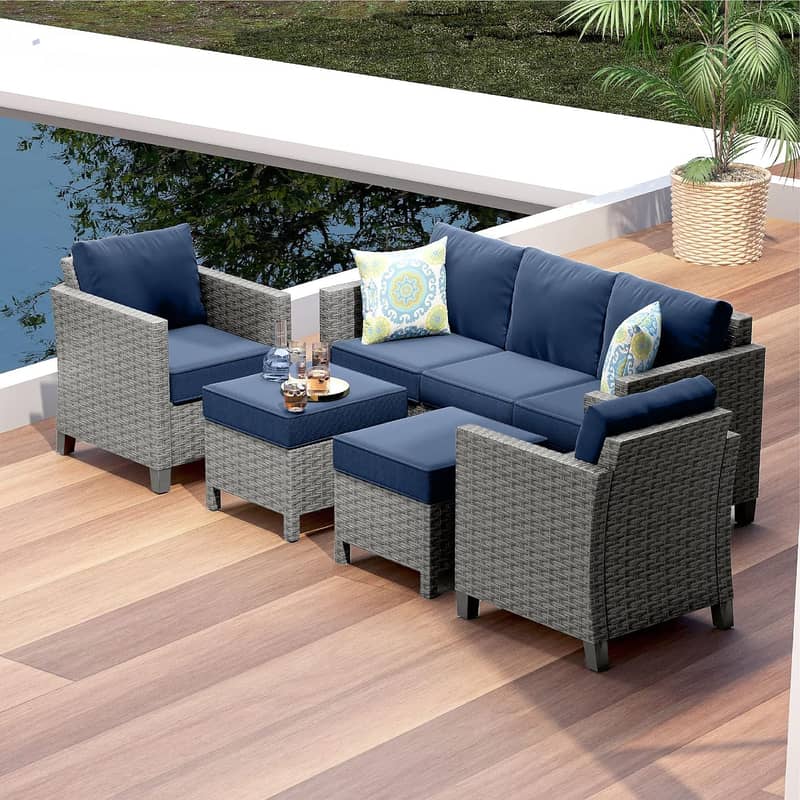 Garden Lawn Outdoor Patio Sofas, Rattan Seater 3