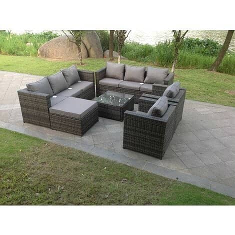 Garden Lawn Outdoor Patio Sofas, Rattan Seater 4