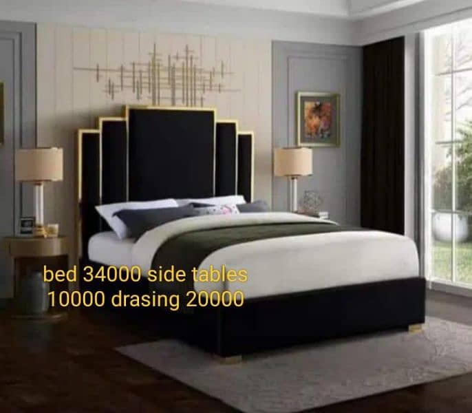 brand new double bed set single bed wooden bed king size bed Turkish 4