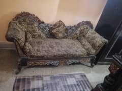 3-Seater Deewan With Serving Table (Original Chiniot Wood) 0