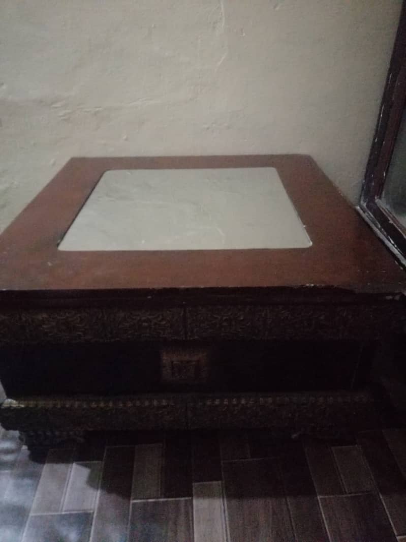 3-Seater Deewan With Serving Table (Original Chiniot Wood) 4