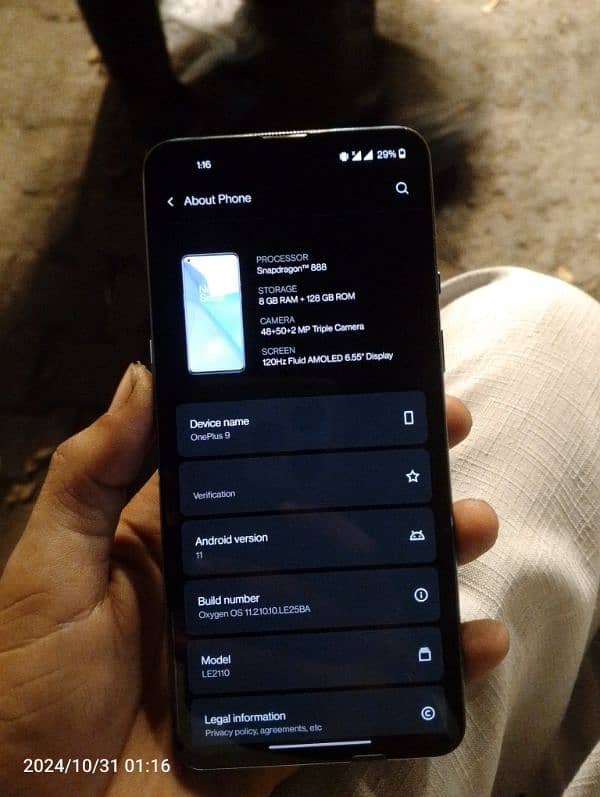 Oneplus 9 5g 8/128 dual sim urgent sale and exchange possible 7