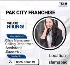 Job opportunity in Islamabad