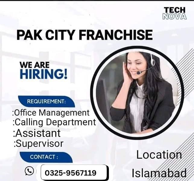 Job opportunity in Islamabad 0