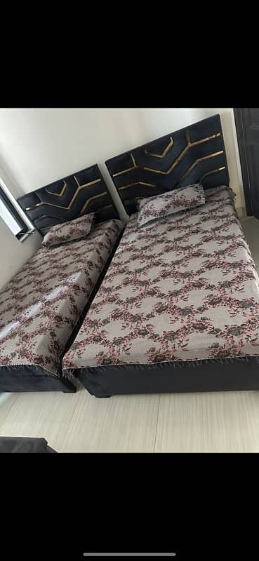 single bed/double and / 5 seater sofa set 2