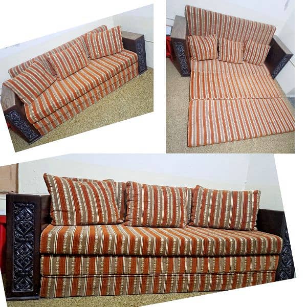 Sofa Cum Bed | Full Size Double Bed | Tri Fold 1