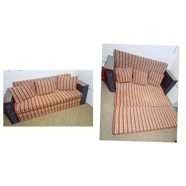 Sofa Cum Bed | Full Size Double Bed | Tri Fold 0