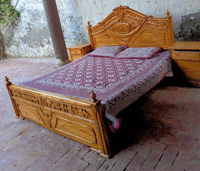 Bakain wooden bed side tables and dressing urgent for sale 1