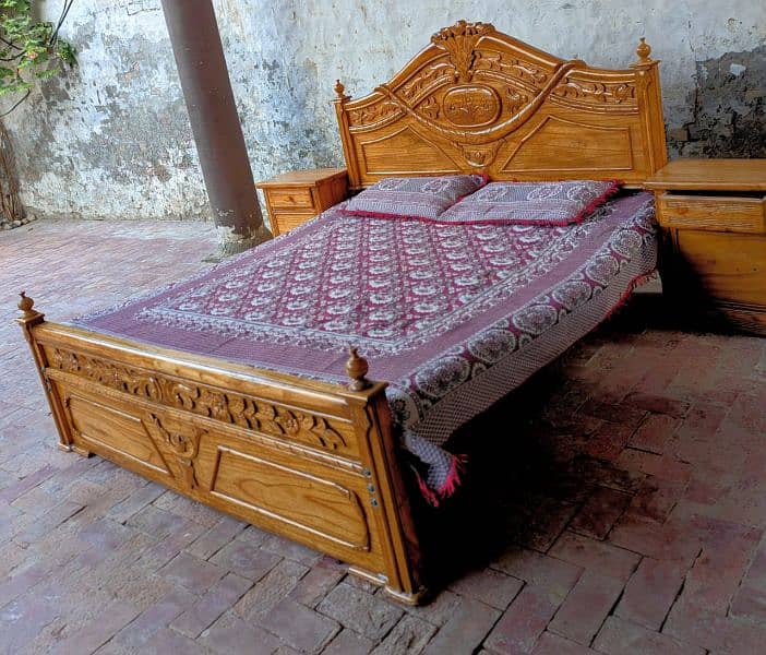 Bakain wooden bed side tables and dressing urgent for sale 2