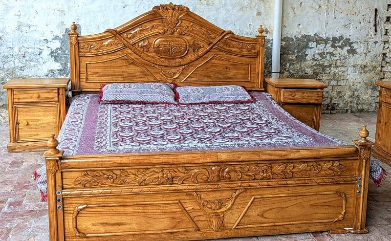 Bakain wooden bed side tables and dressing urgent for sale 3