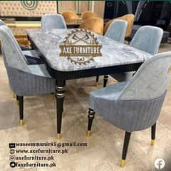 wooden dining table/6 seater dining set/luxury dining/wooden chairs