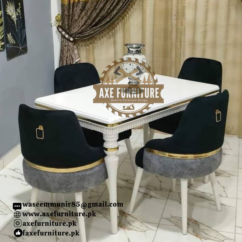 wooden dining table/6 seater dining set/luxury dining/wooden chairs 13