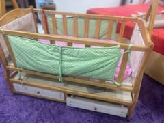 kids baby cot with drawer