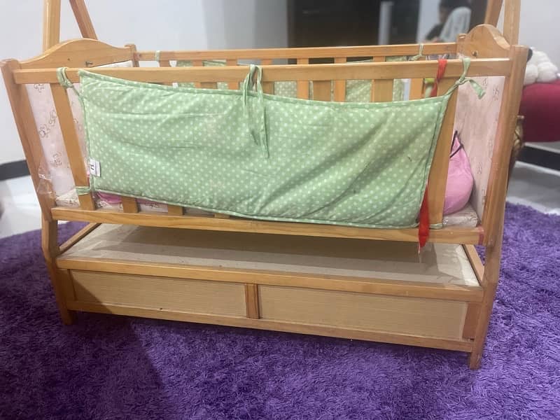 kids baby cot with drawer 1