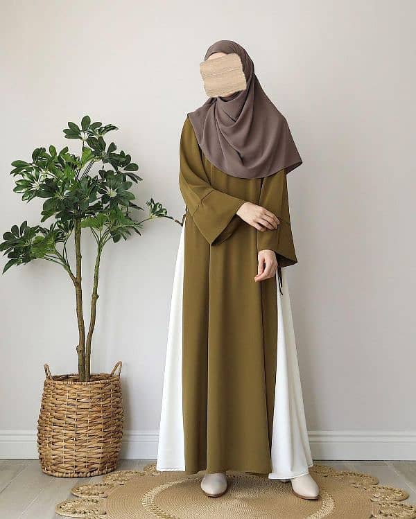 Georgette Plain Full Abaya With Stoller 4