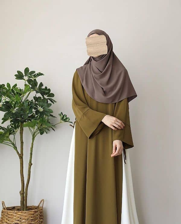 Georgette Plain Full Abaya With Stoller 7