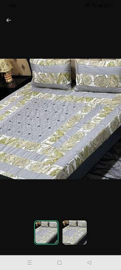 3 Pcs Cotton patchwork Double Bedsheet