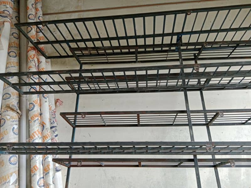 strong iron rack  steel  2 racks 1