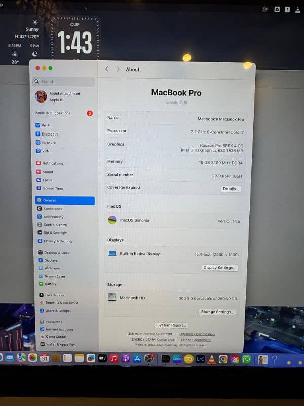 MacBook pro 2018 2