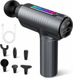 Protable massage gun 30 speed with 6 head and type C Charging