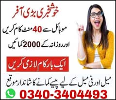 Assignment work/ Part time/ Full time/ online work in Pakistan